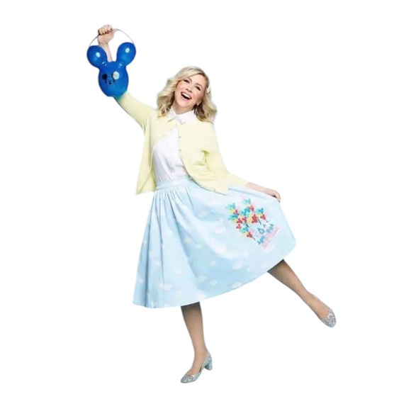 Disney Dress Shop Skirt Mickey up balloon cloud castle size large her universe - Picture 9 of 9